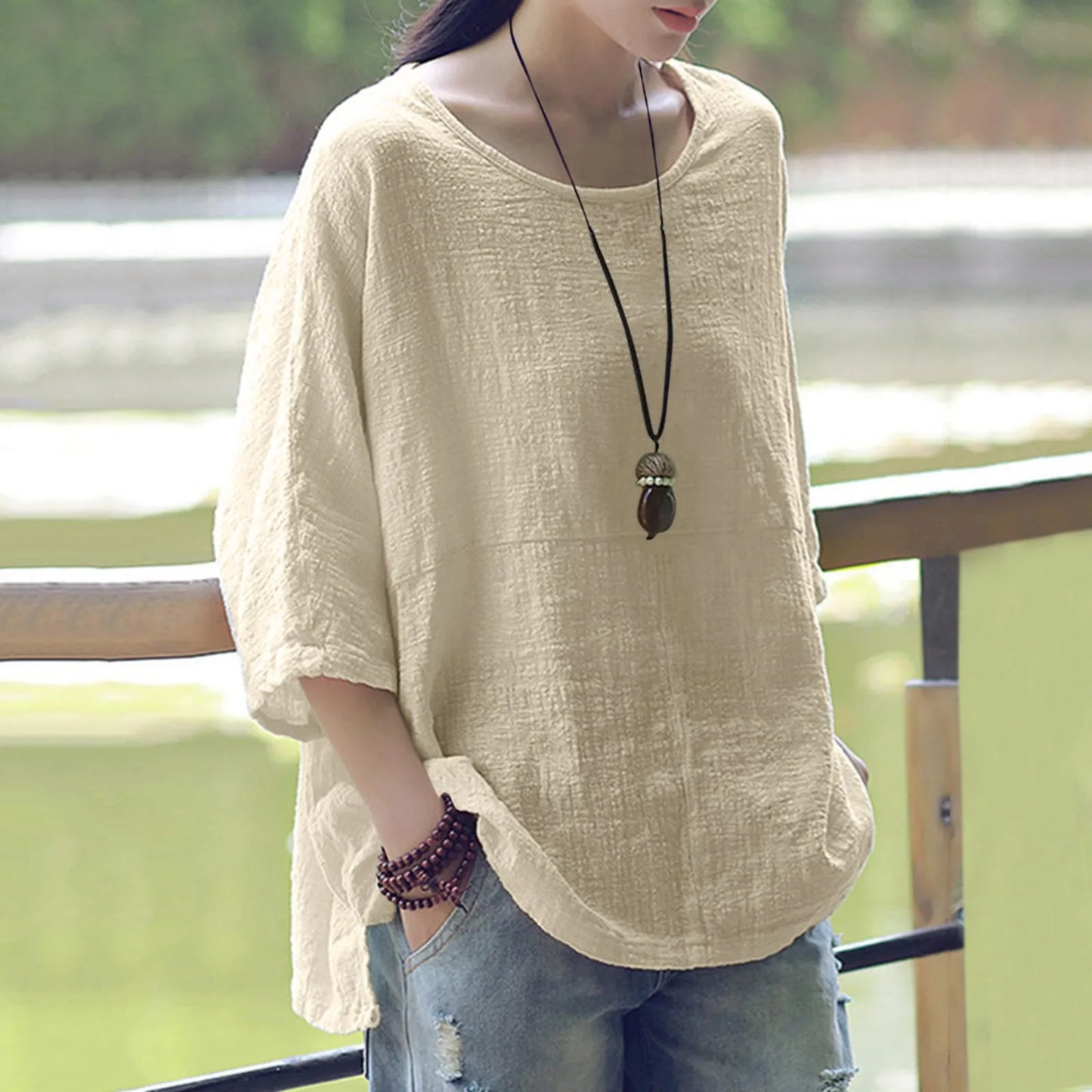 Comfy Linen Blouse for Women