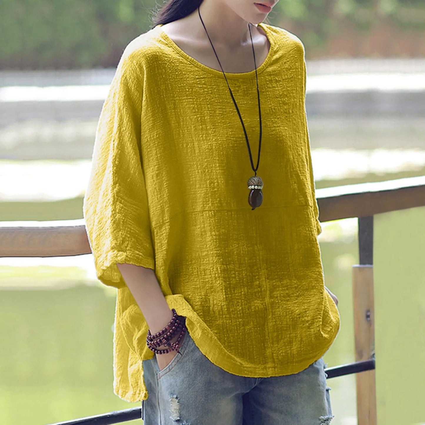 Comfy Linen Blouse for Women