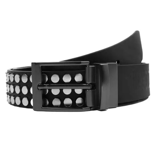 WASTED PARIS Belt Iron Studs Leather Black